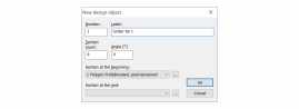 Input dialog for a design object